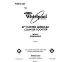 Whirlpool RC8850XRH2 cover page diagram