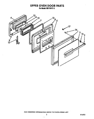 Upper oven door
