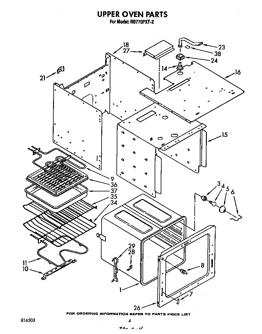 Upper oven