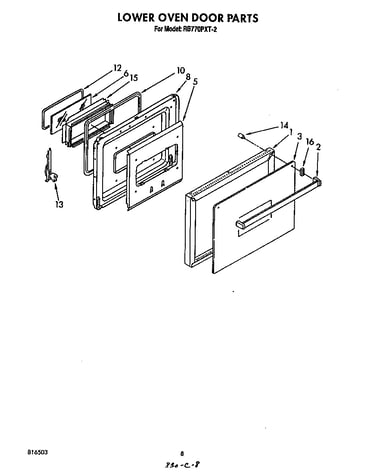 Lower oven door
