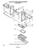 Auxiliary oven and door