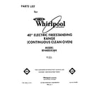 Whirlpool RF4400XLW4 front cover diagram