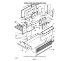 Whirlpool RF4400XLW4 oven door and drawer diagram