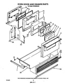 Oven door and drawer