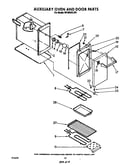 Auxiliary oven and door