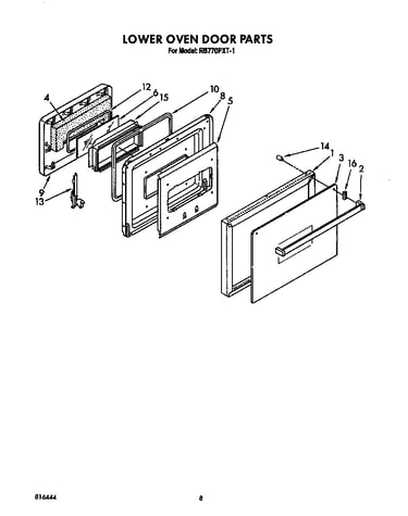 Lower oven door