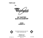 Whirlpool RC8600XV0 cover page diagram