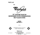 Whirlpool RM778PXT1 front cover diagram