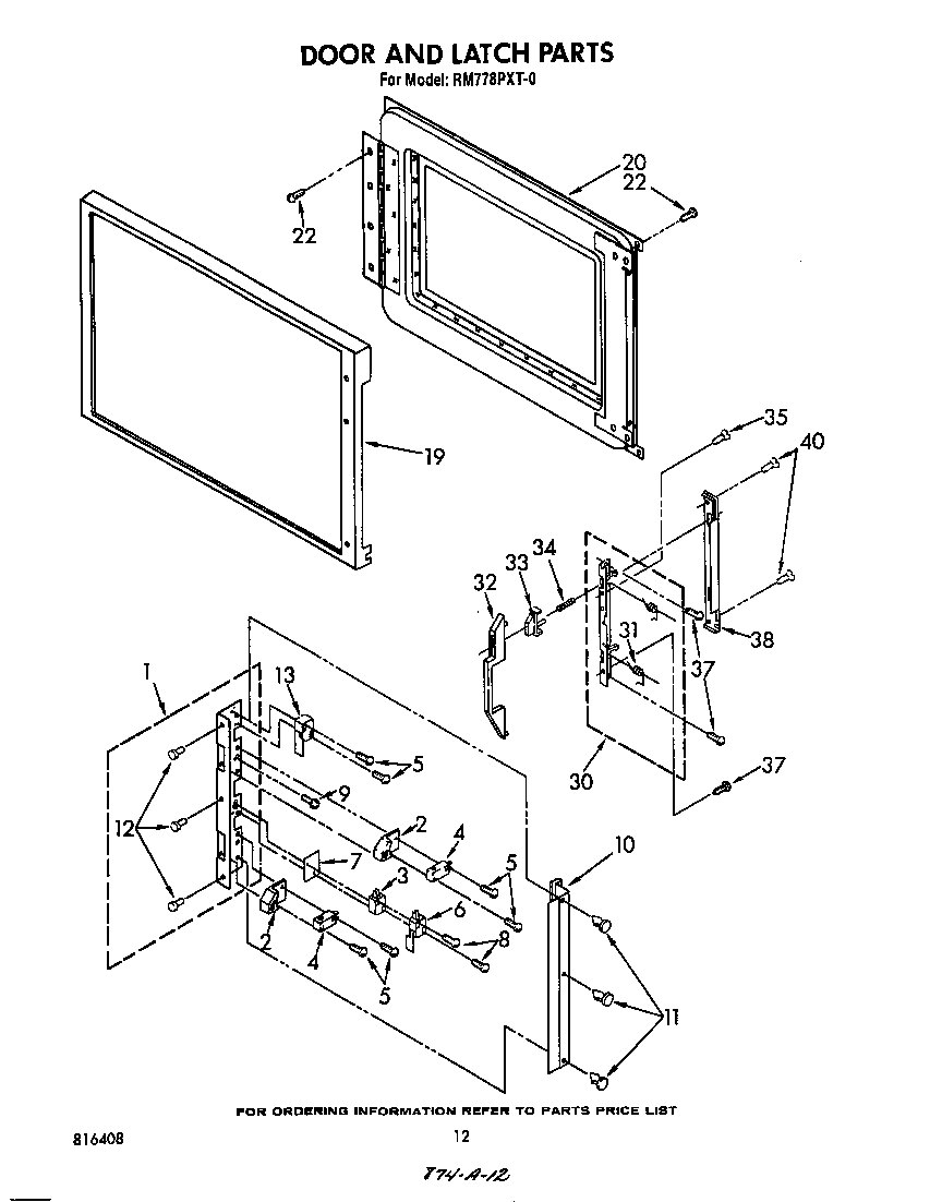 Door and latch