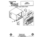 Whirlpool AHFE1440 cabinet and front parts diagram