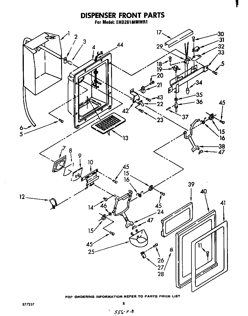 Dispenser front