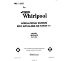 Whirlpool 3ECKMF8 cover page diagram
