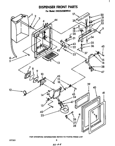 Dispenser front