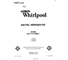 Whirlpool EHB191AKWR1 front cover diagram
