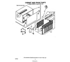 Whirlpool AKFW1140 cabinet and front parts diagram