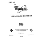 Whirlpool ECKMF61 cover page diagram