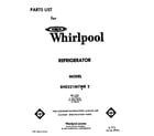 Whirlpool EHD221MTWR2 front cover diagram