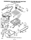 Evaporator, ice cutter grid and pump
