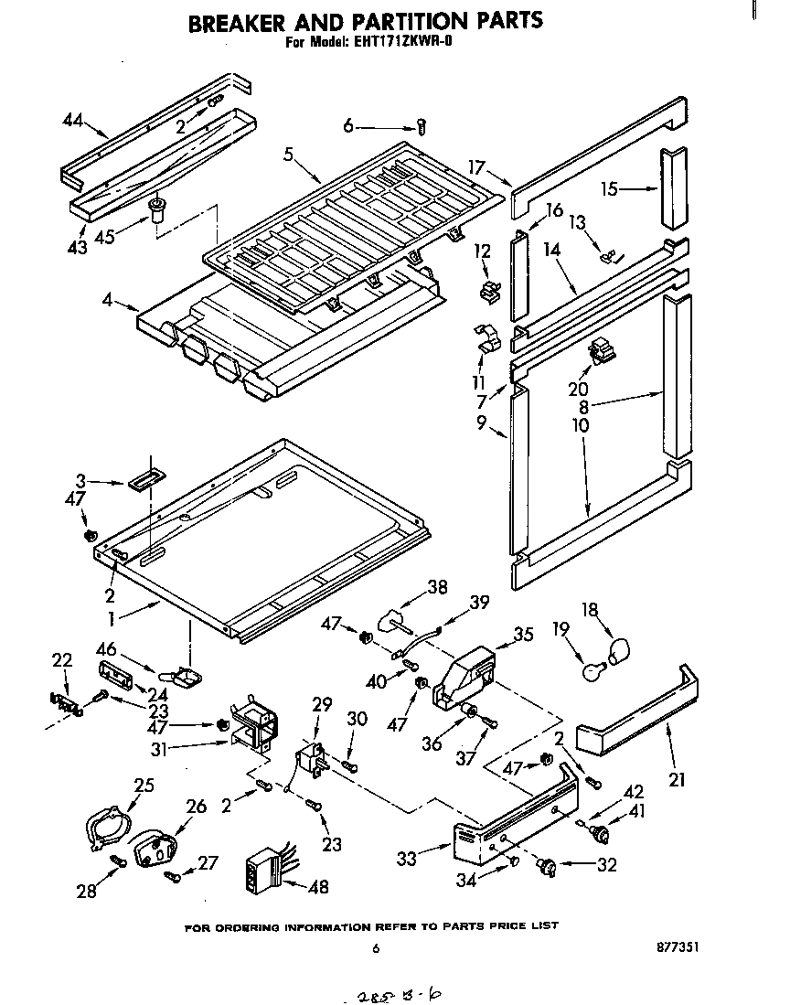 Breaker and partition