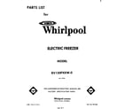 Whirlpool EV130FXKW0 front cover diagram