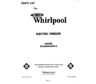 Whirlpool EV200NXKW0 front cover diagram