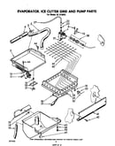 Evaporator, ice cutter grid and pump