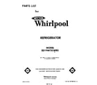 Whirlpool ED19MTXLWR0 front cover diagram