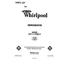 Whirlpool EHT171TKWR0 front cover diagram