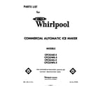Whirlpool CFCS3AE3 front cover diagram