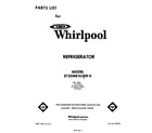 Whirlpool ET20MKXLWR0 front cover diagram