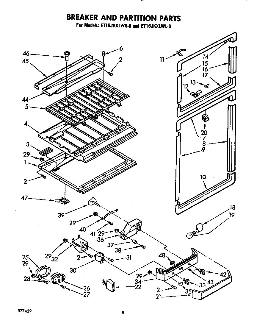 Breaker and partition