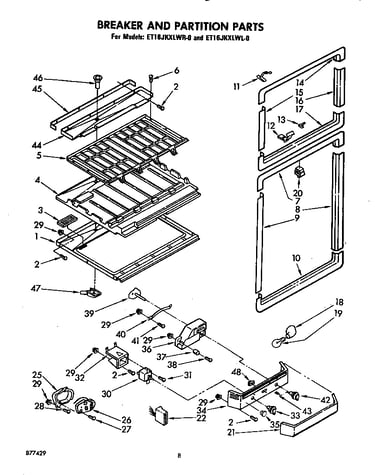 Breaker and partition