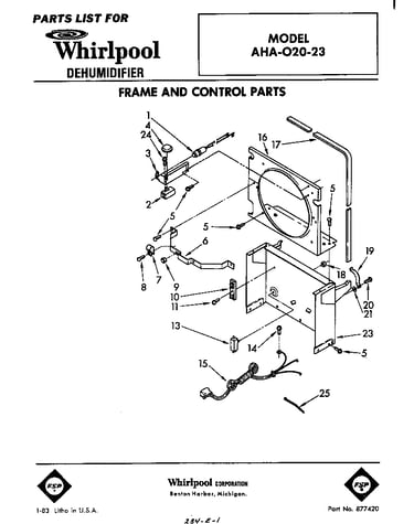 Frame and control parts