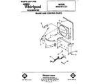 Whirlpool AHA01221 frame and control parts diagram