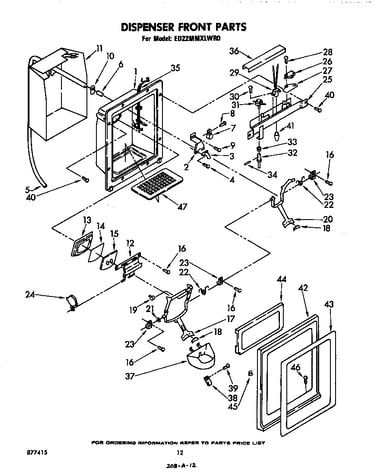 Dispenser front