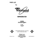 Whirlpool ET22MKXLWR0 front cover diagram