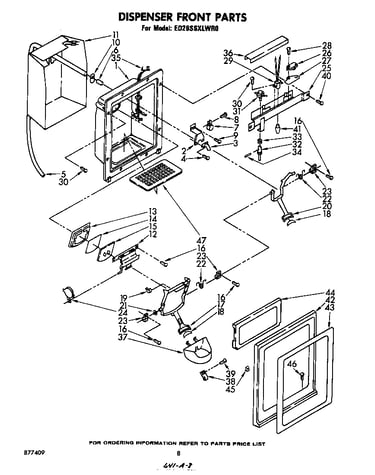 Dispenser front