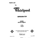 Whirlpool EHT201ZKWR2 front cover diagram