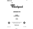 Whirlpool ET20AKXLWR1 front cover diagram