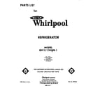 Whirlpool EHT171TKWR1 front cover diagram