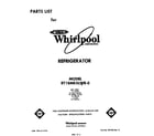 Whirlpool ET18MKXLWR0 front cover diagram
