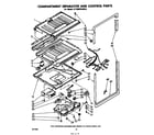 Whirlpool ET18MKXLWR0 compartment separator and control diagram