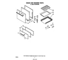 Whirlpool SF0100EKW0 door and drawer diagram