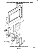 Control panel and upper oven door
