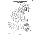 Whirlpool SE953PSKT0 oven door and broiler diagram