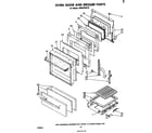 Whirlpool SE953PEKT0 oven door and broiler diagram