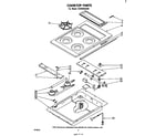 Whirlpool SC8400EKW0 cooktop parts diagram