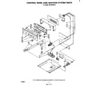 Whirlpool SB130PSK0 control panel & ignition system parts diagram