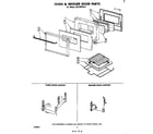 Whirlpool SB130PSK0 oven & broiler door parts diagram