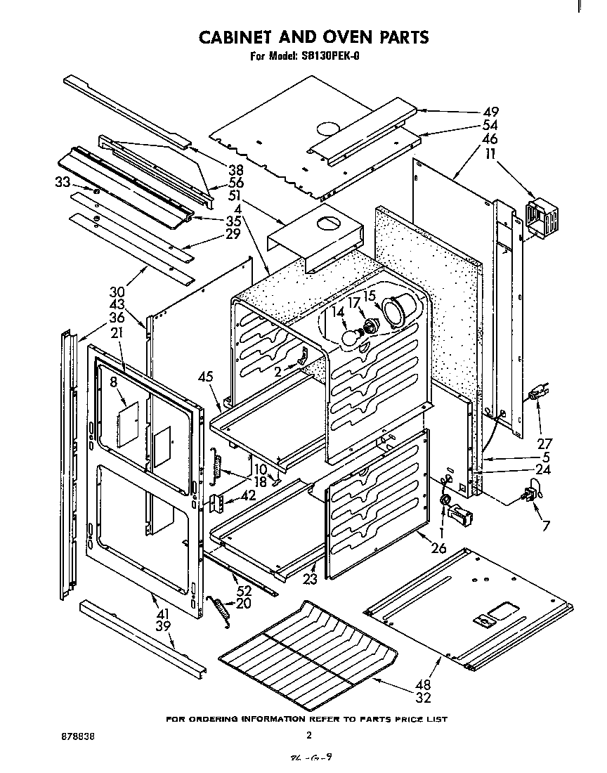 Cabinet and oven parts